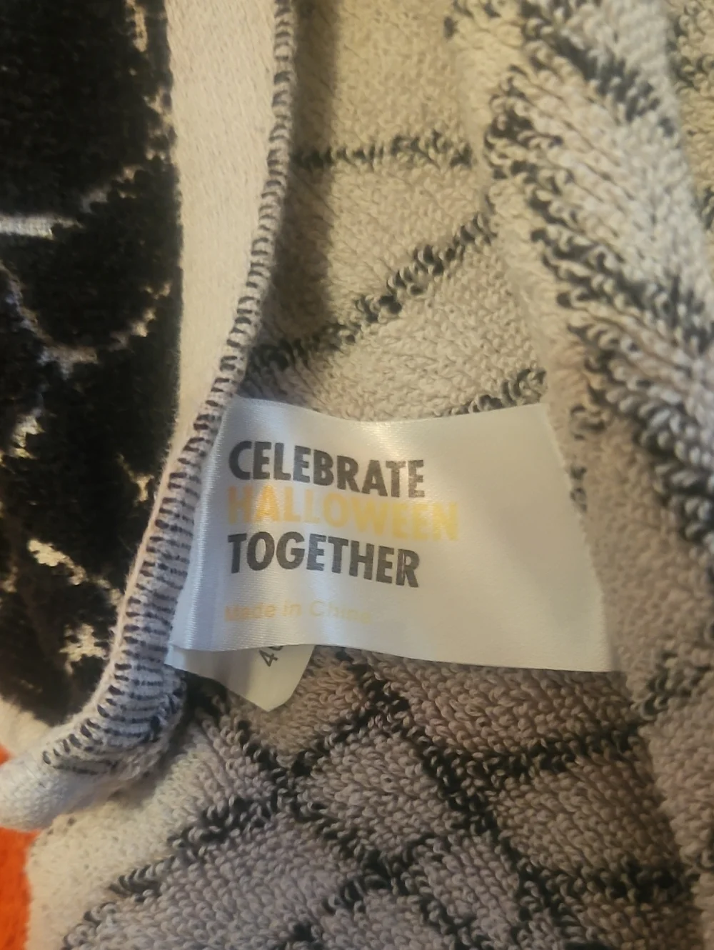 Hallowern Towels Kitchen Rust  & BLACK Celebrate Together 100% Cotton